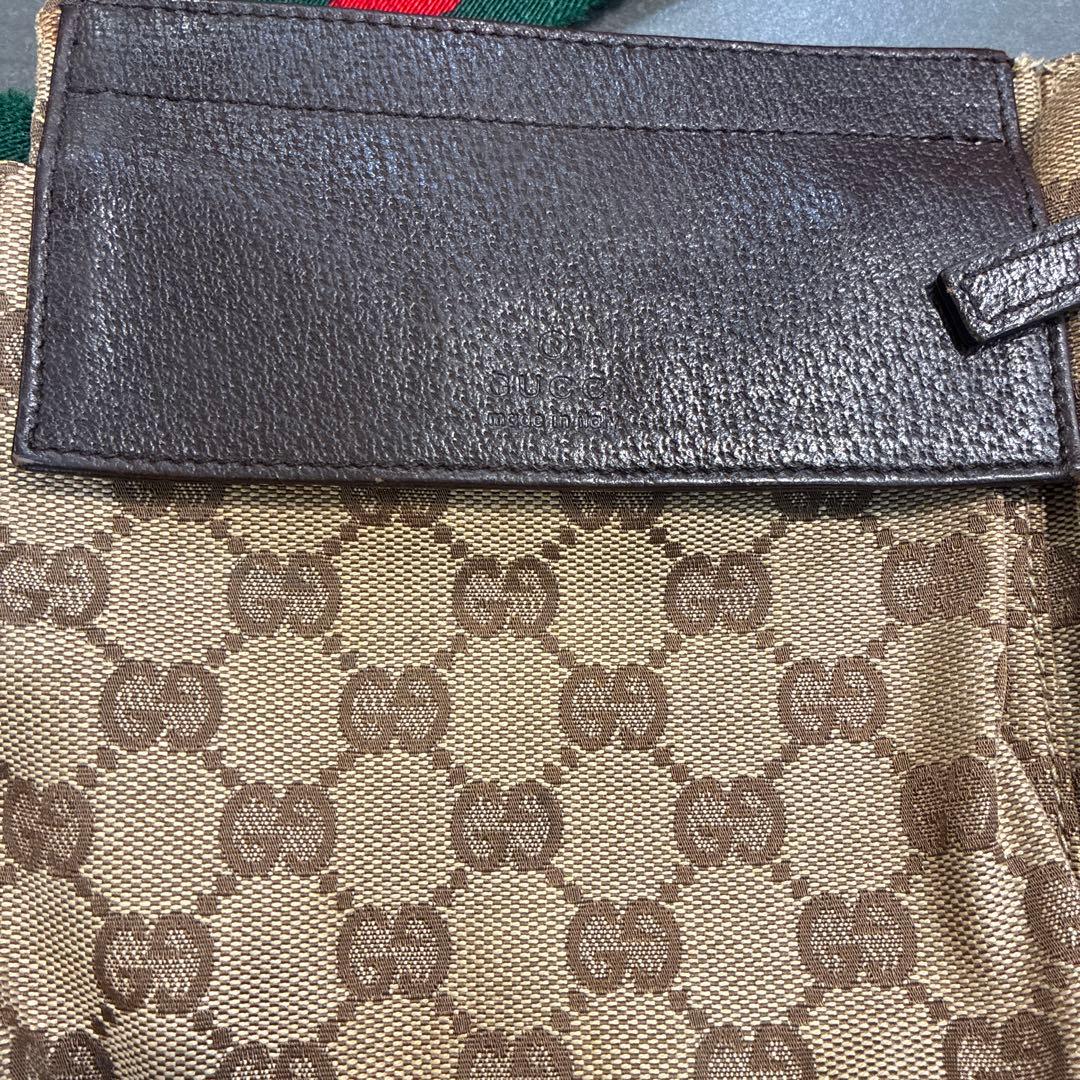 GUCCI （グッチ）ボディバッグ GG キャンバス レザー シェリーライン