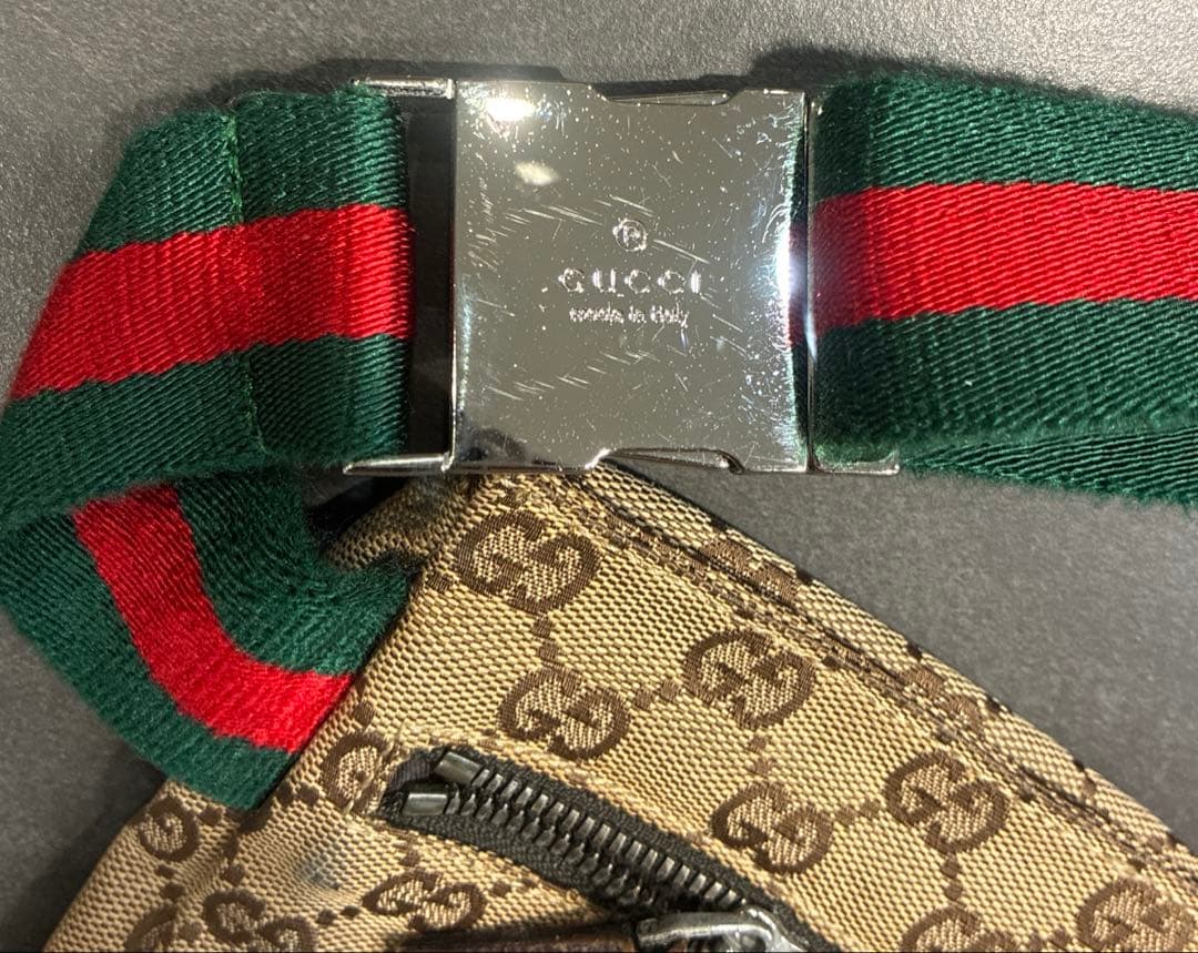 GUCCI （グッチ）ボディバッグ GG キャンバス レザー シェリーライン
