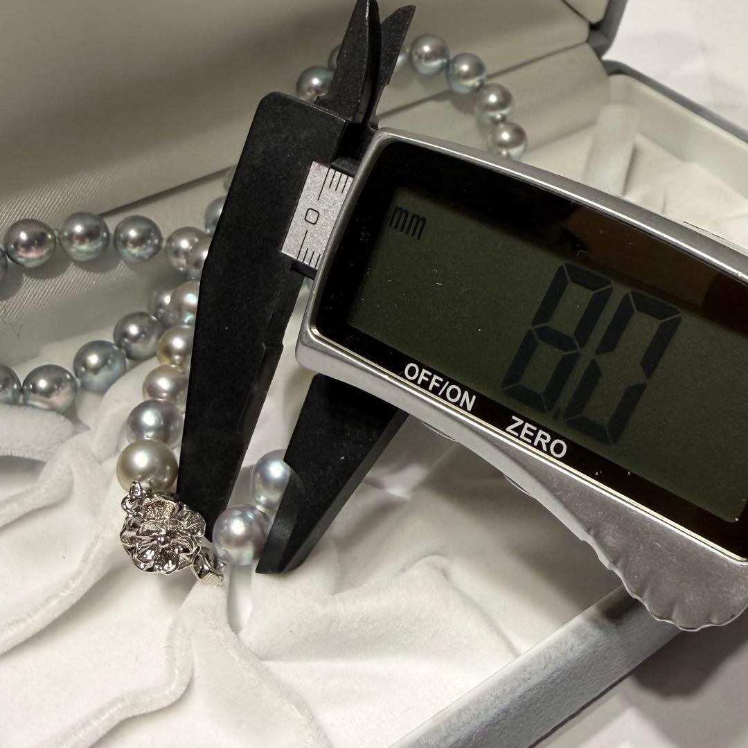 テリ強☆あこや真珠 パール ネックレス8mm 37.5g 42cm 本真珠