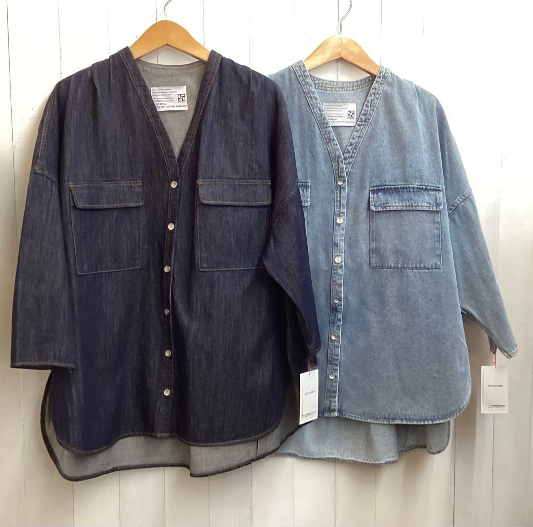 【限定お値下げ】新品☆PASSIONE デニムオーバーシルエットシャツジャケット