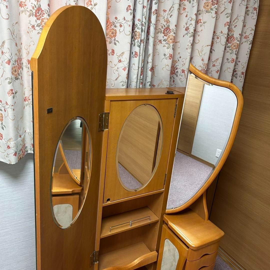 大塚科学　大塚家具　ドレッサー　鏡台　姿見　化粧台　収納テーブル