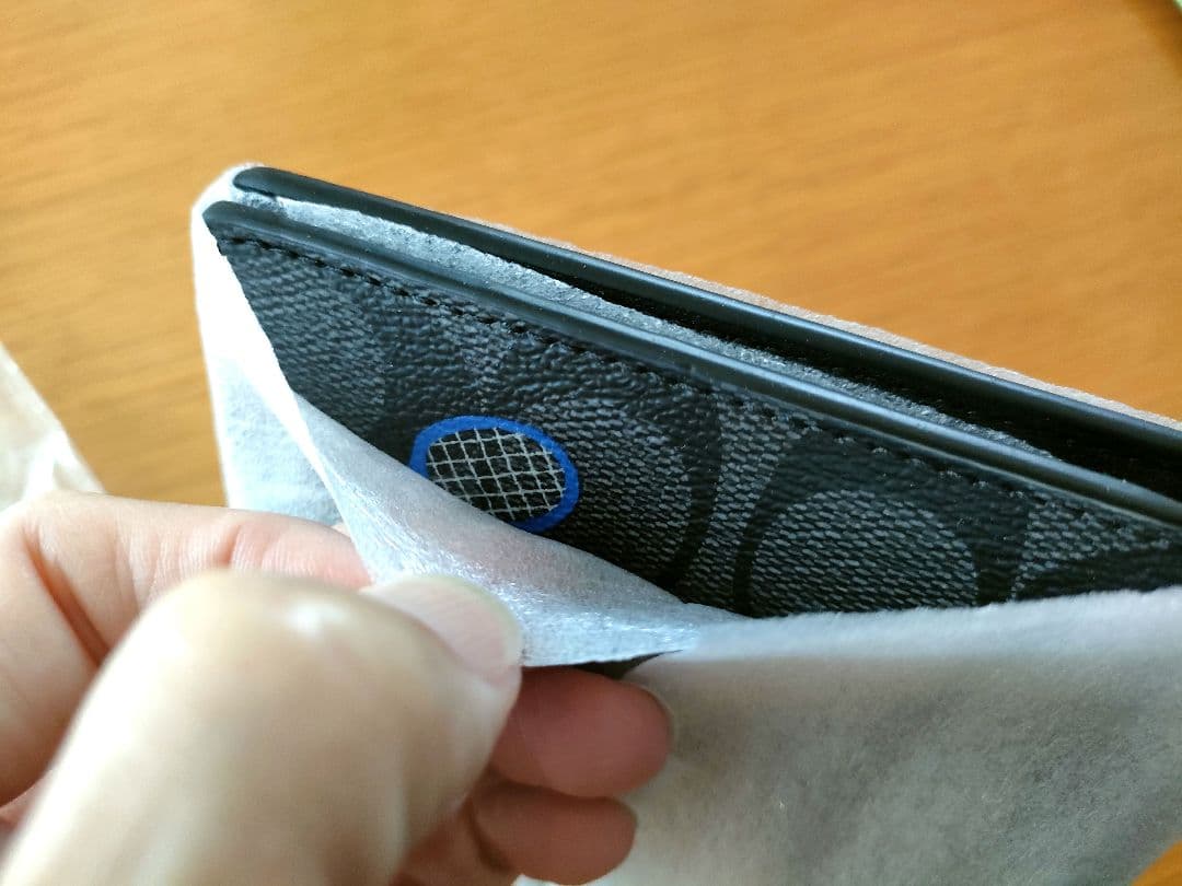 COACH　財布　札入れ　ラケットプリント　紙袋　不織布付