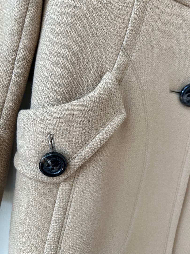 バーバリーブルーレーベル　チェック柄　ベージュ　コート　38