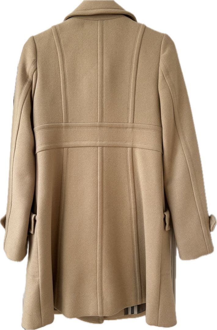 バーバリーブルーレーベル　チェック柄　ベージュ　コート　38