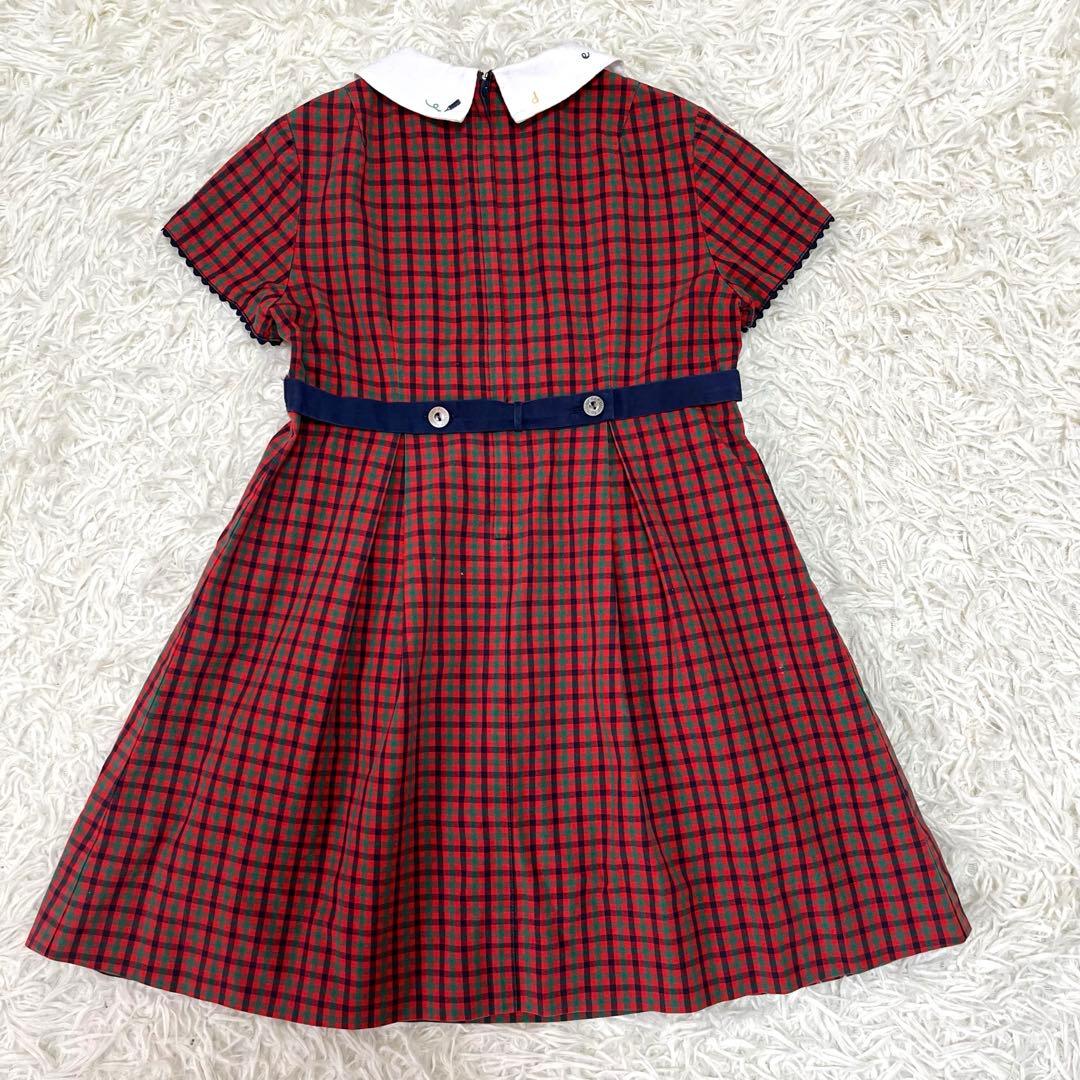 専用✨ファミリア　フォーマルアンサンブル110白襟ワンピース　ボレロ定番チェック