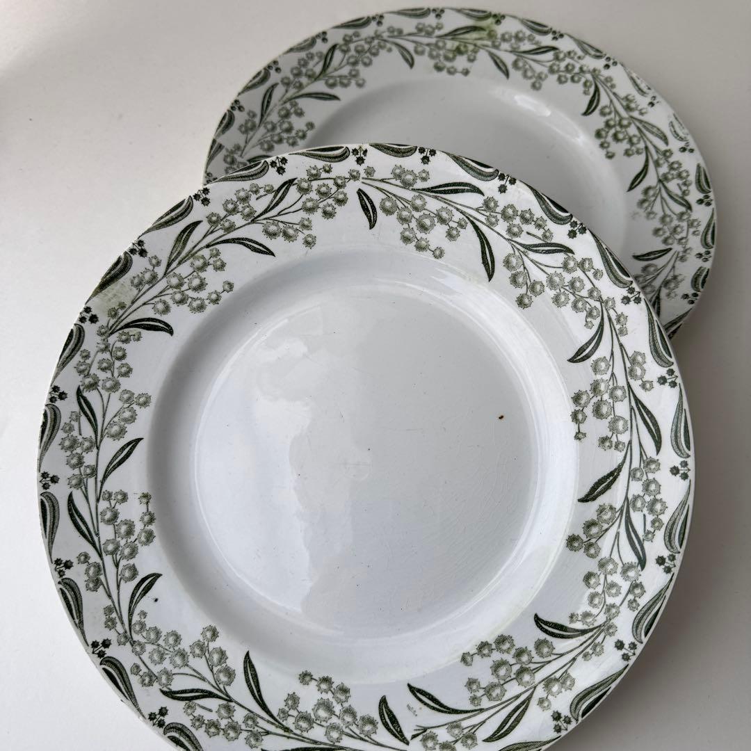 フランスアンティーク　St.Amand ミモザ　サンタマン　2枚セット