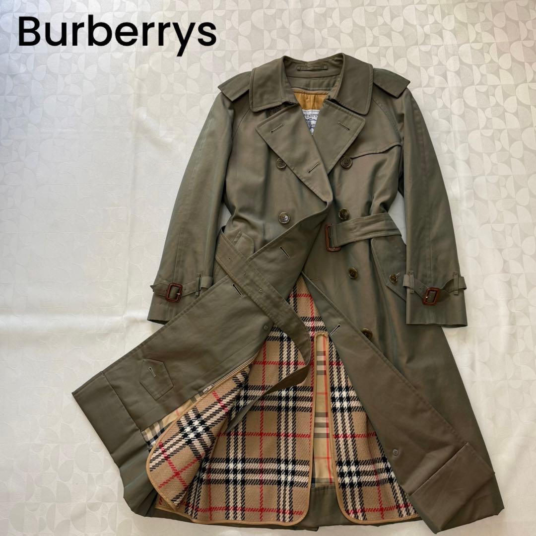 希少 美品 Burberrys バーバリー ライナー付き トレンチコート 玉虫色