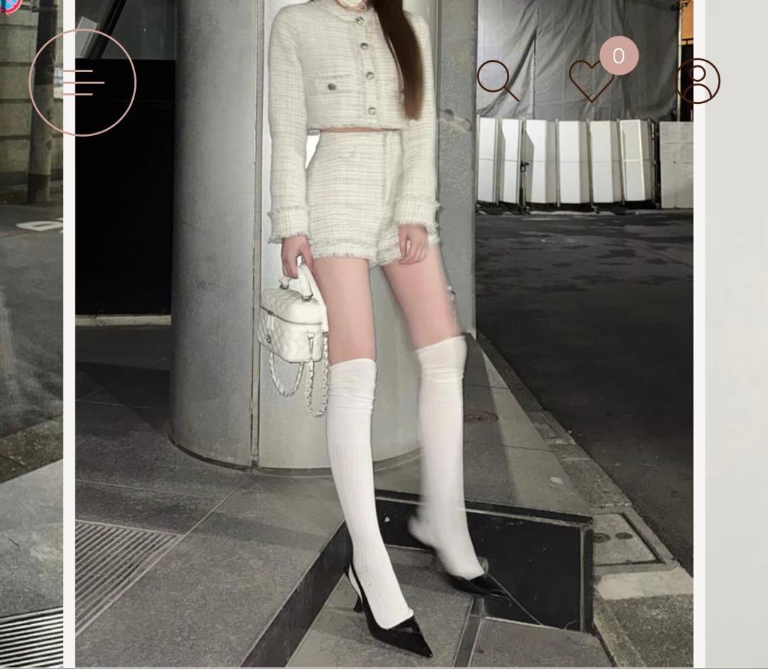 Darich 人気商品!!コンパクトフリンジツイードショートパンツ ホワイト