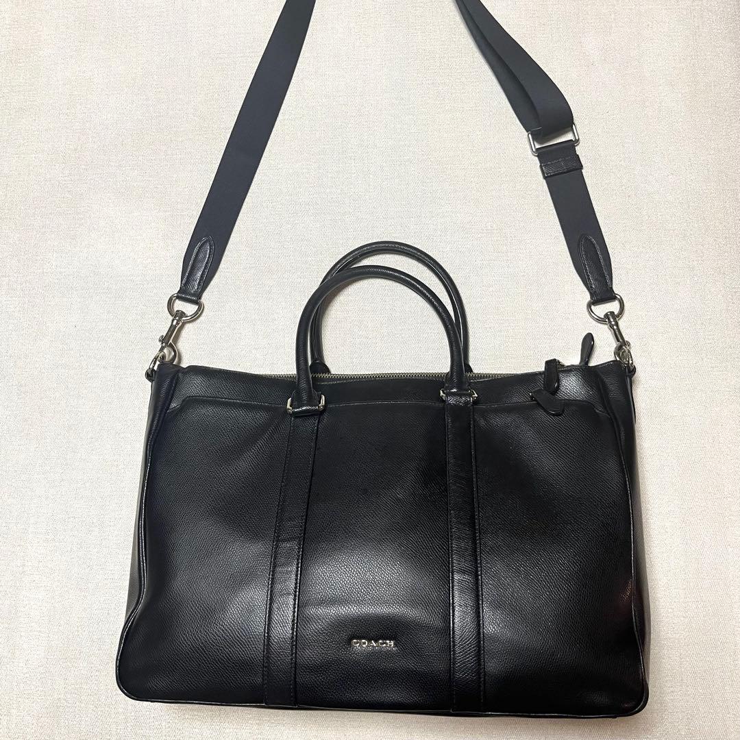 美品　コーチGAGAR ブラックビジネスバッグ黒