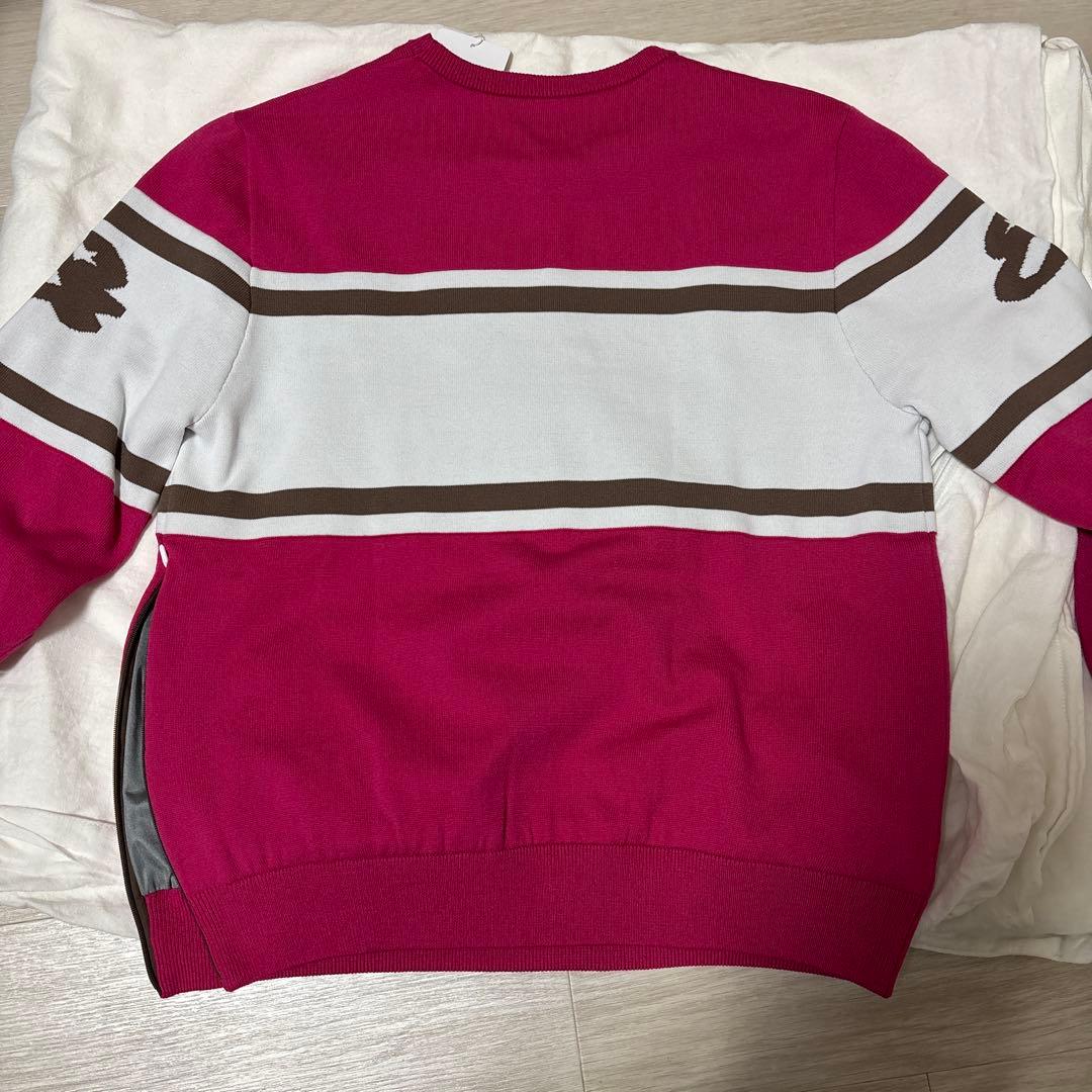 and per se M ストライプセーター ピンク