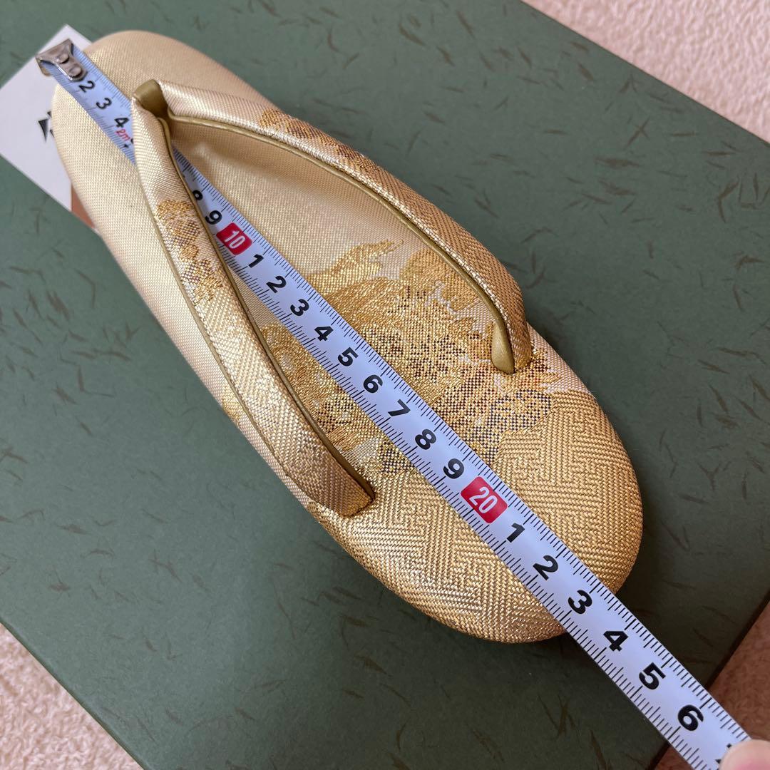 くる おき宗 和装用 バッグ草履 セット ゴールド