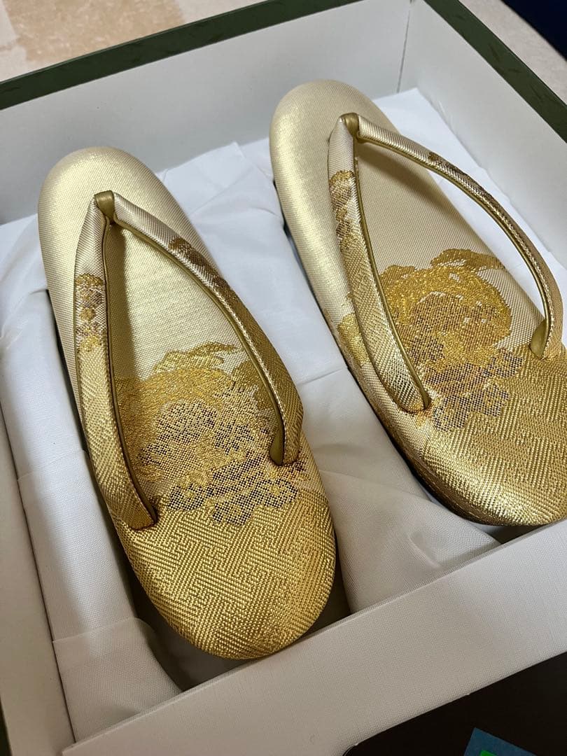 くる おき宗 和装用 バッグ草履 セット ゴールド
