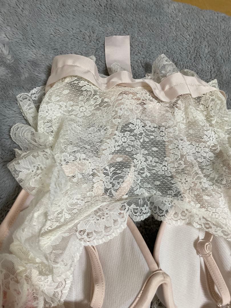 swankiss 水着 ビキニ　ピンク　レース　リボン　フリル