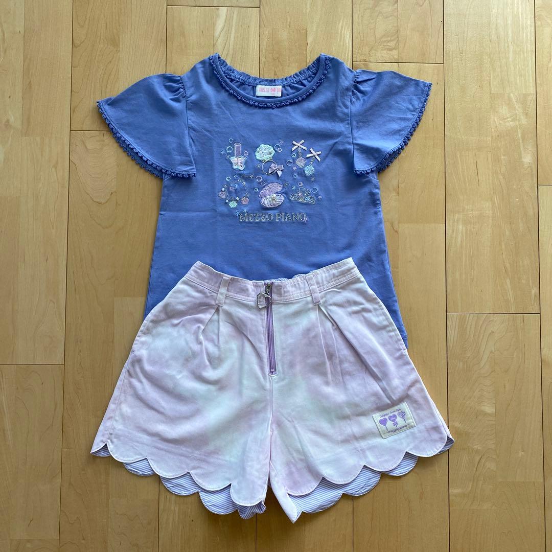 本日削除　メゾピアノ　チュニック　Tシャツ キュロットセット　まとめ売り　130