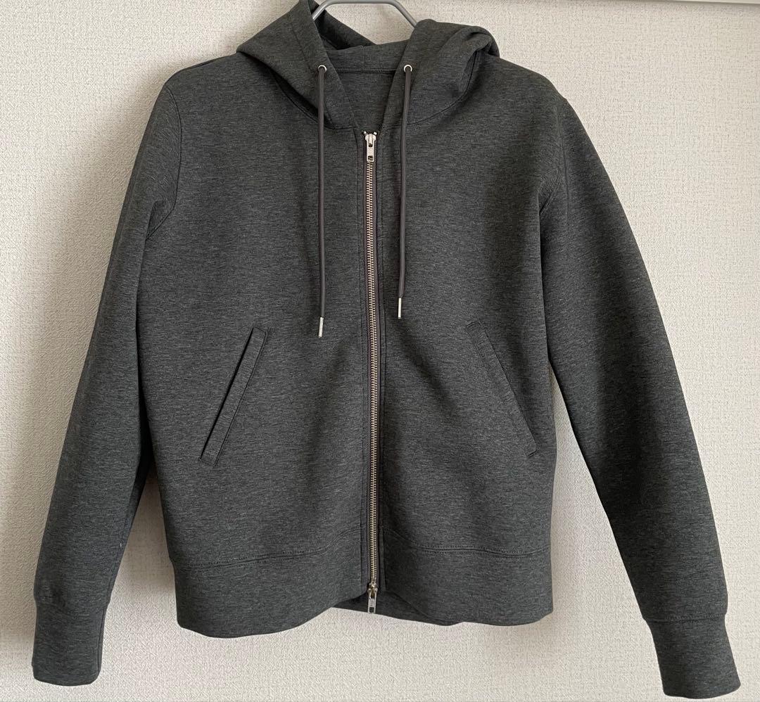 Spick and Span ストレッチジップフードパーカー＊グレー