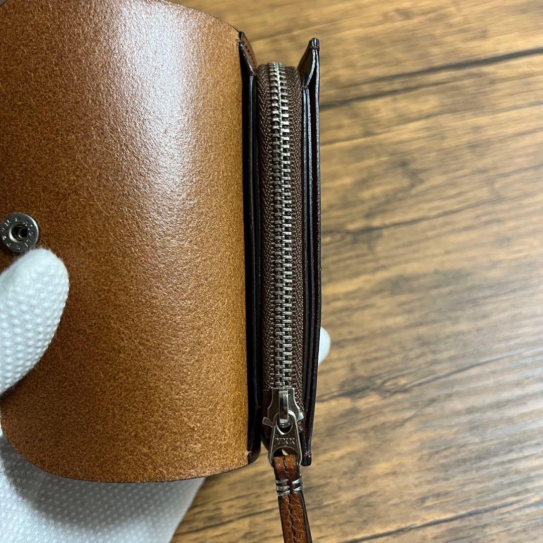 【未使用に近い】SLOW&CO ミニウォレット イングラサット プエブロレザー