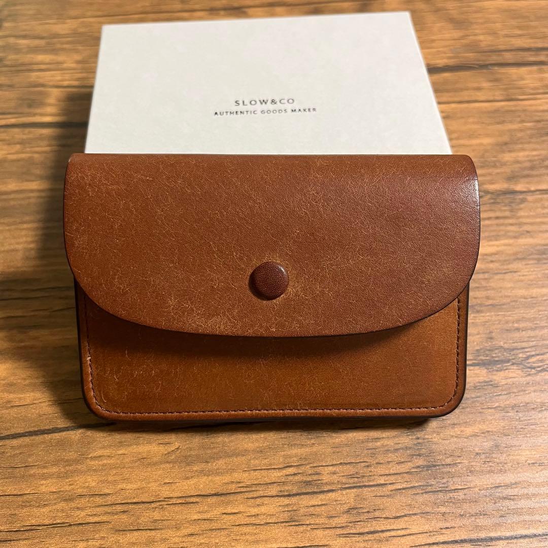 【未使用に近い】SLOW&CO ミニウォレット イングラサット プエブロレザー