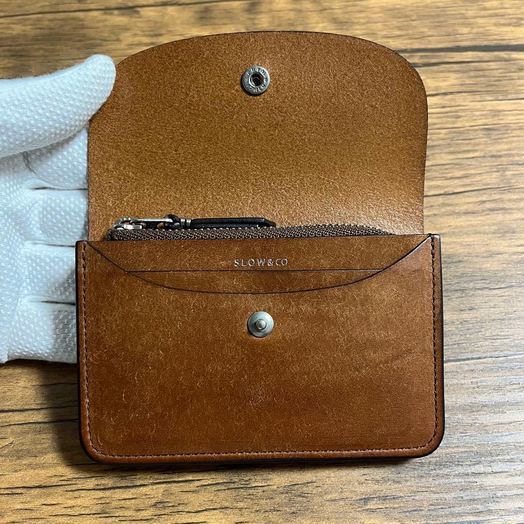 【未使用に近い】SLOW&CO ミニウォレット イングラサット プエブロレザー
