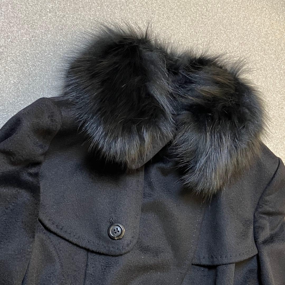 【希少✨カシミヤ混】バーバリーロンドン ファー付きウールトレンチコート