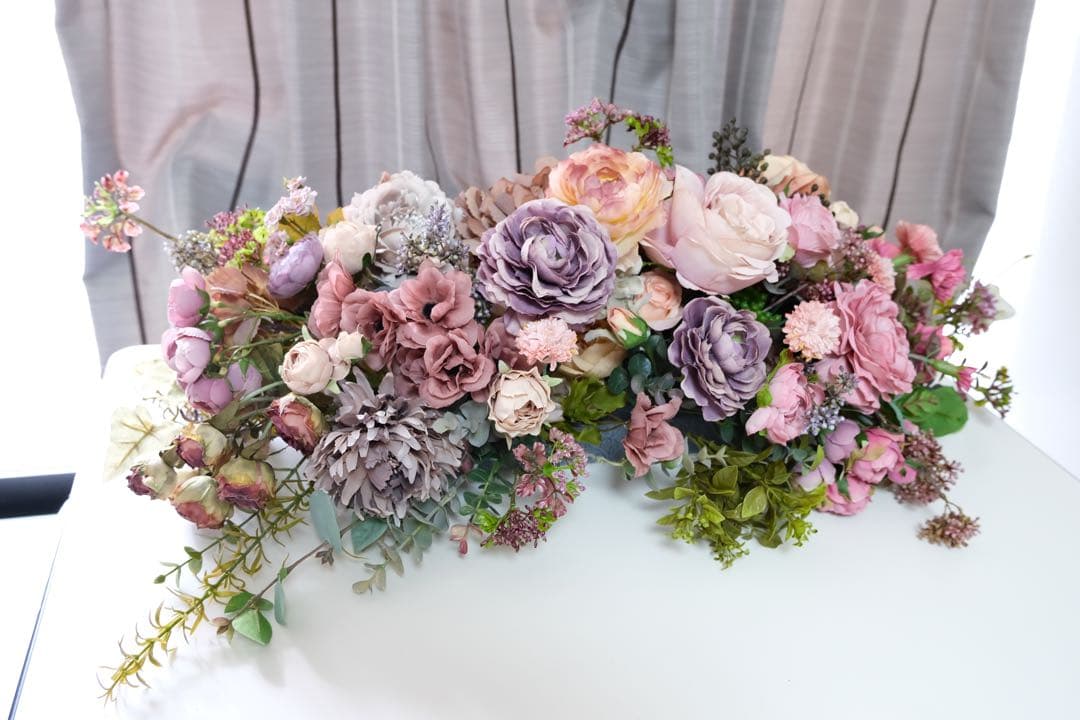 まい　【引き取り歓迎】造花フラワーアレンジメント★高砂風★資材にも