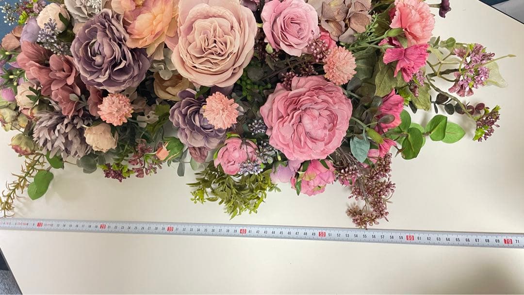 まい　【引き取り歓迎】造花フラワーアレンジメント★高砂風★資材にも
