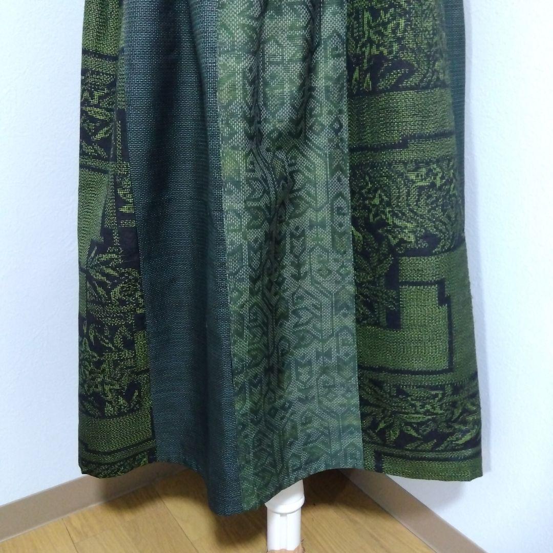 楊貴妃　2026J013 着物リメイク　大島紬　パッチワークのセットアップ