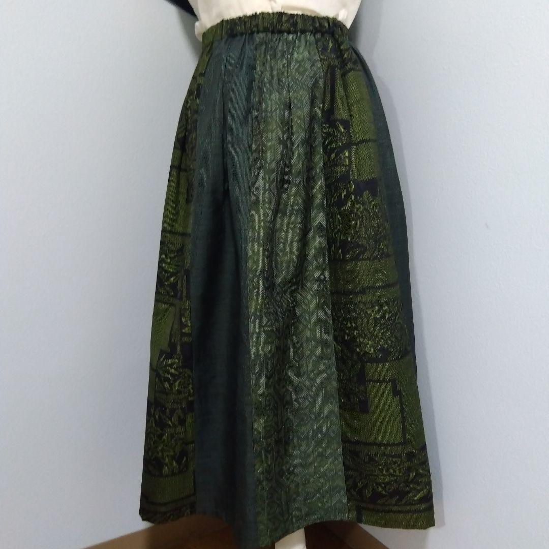 楊貴妃　2026J013 着物リメイク　大島紬　パッチワークのセットアップ