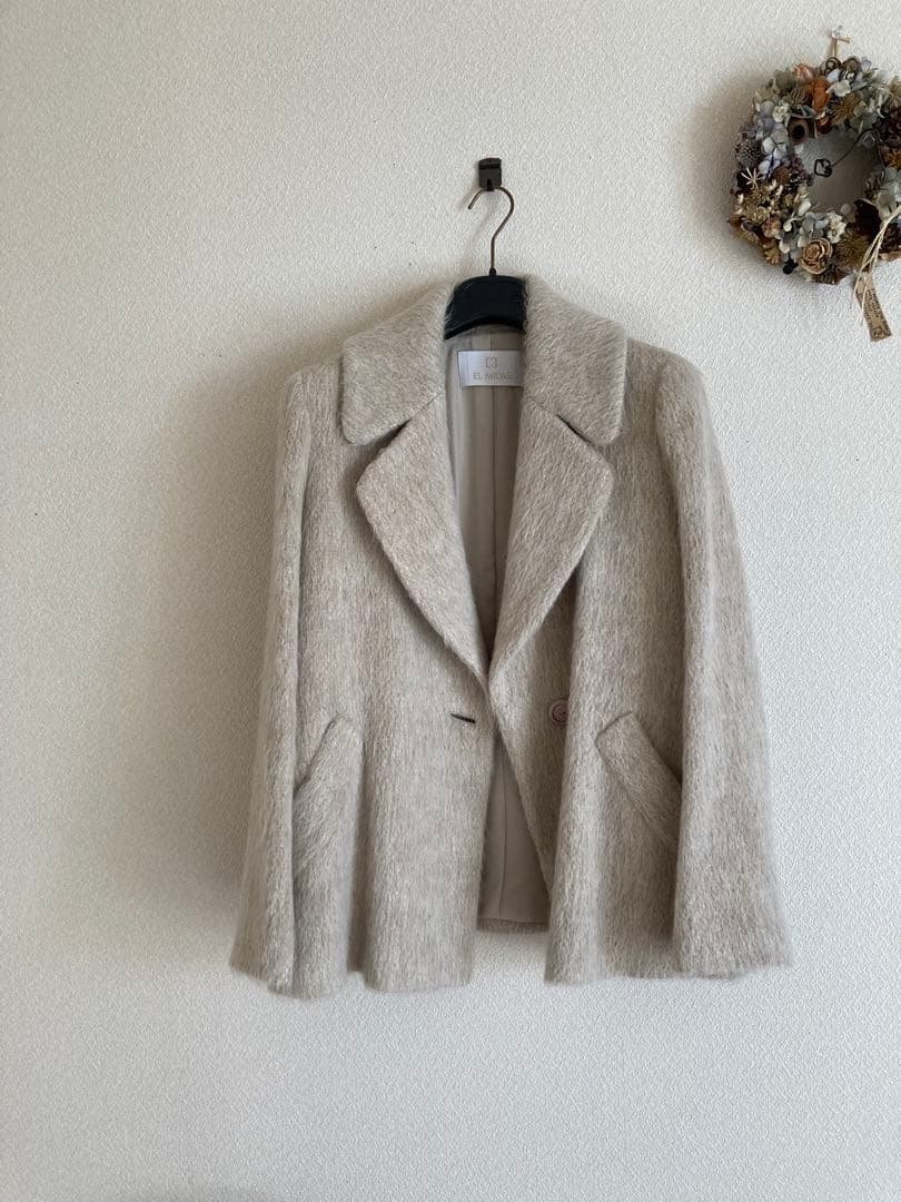 【最終お値下げ❣️】エルミダ　上質素材の暖かいハーフコート