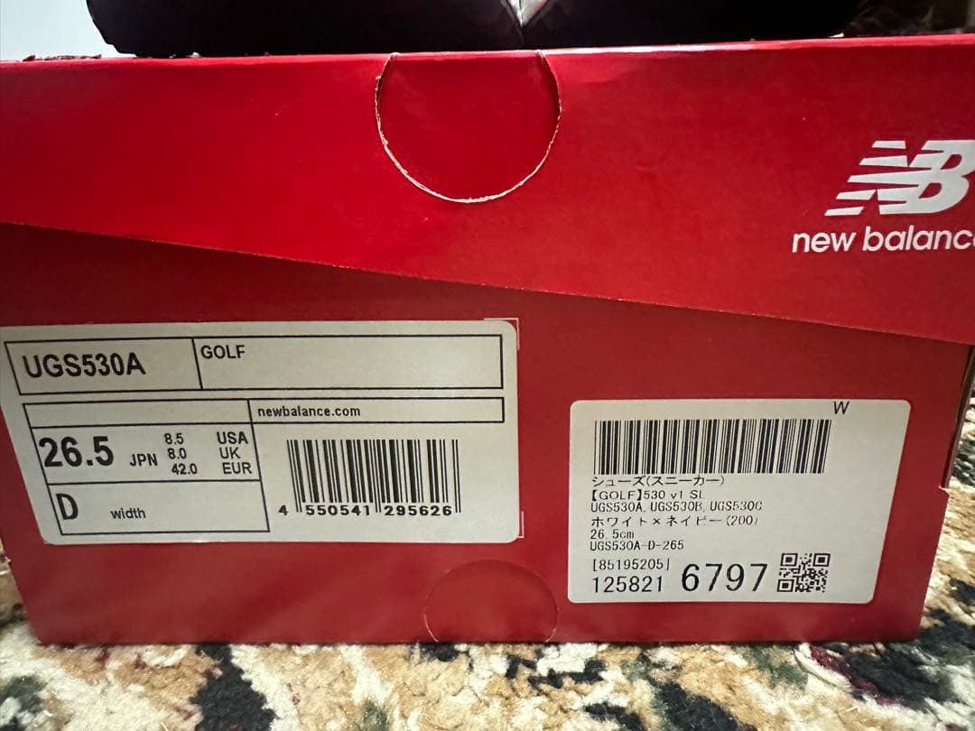 New Balance UGS530S GOLF ホワイト/ネイビー 箱付き