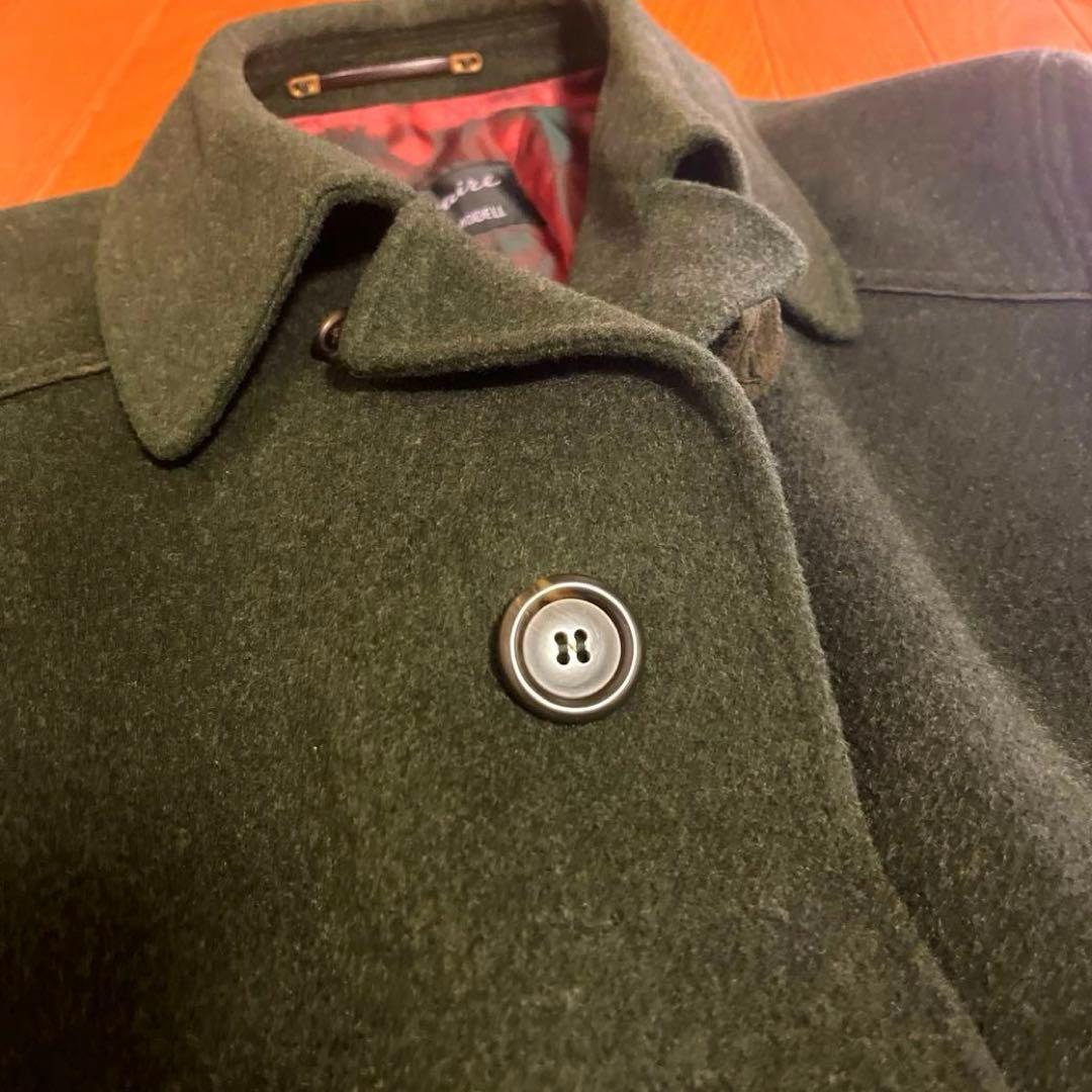 [最終割引！60%オフ！] ドイツ軍 ミリタリー ダークグリーンウールコート古着