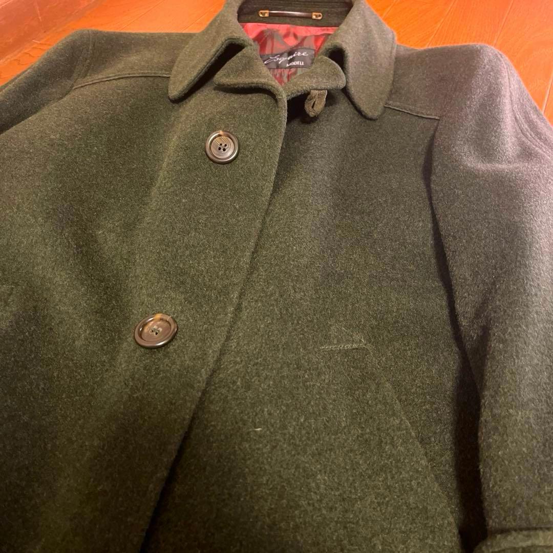 [最終割引！60%オフ！] ドイツ軍 ミリタリー ダークグリーンウールコート古着