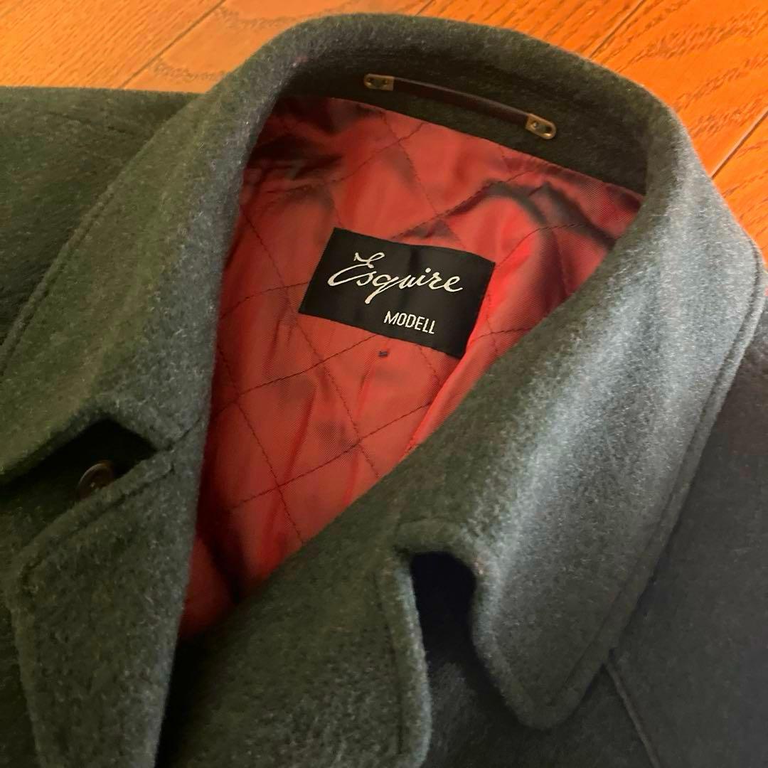 [最終割引！60%オフ！] ドイツ軍 ミリタリー ダークグリーンウールコート古着