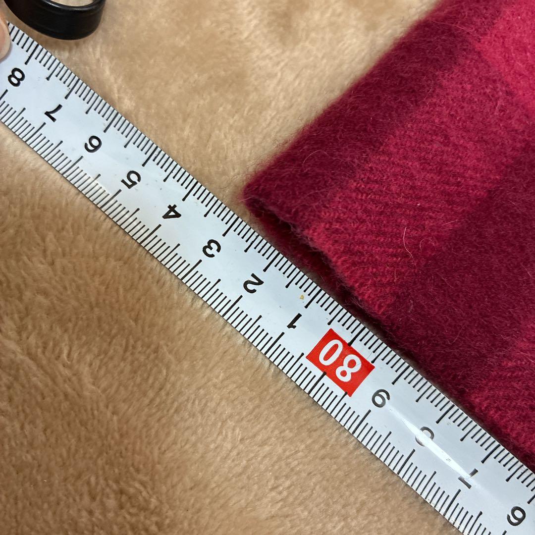 超美品BURBERRYバーバリーカシミヤ100％メガチェックノパチェックマフラー