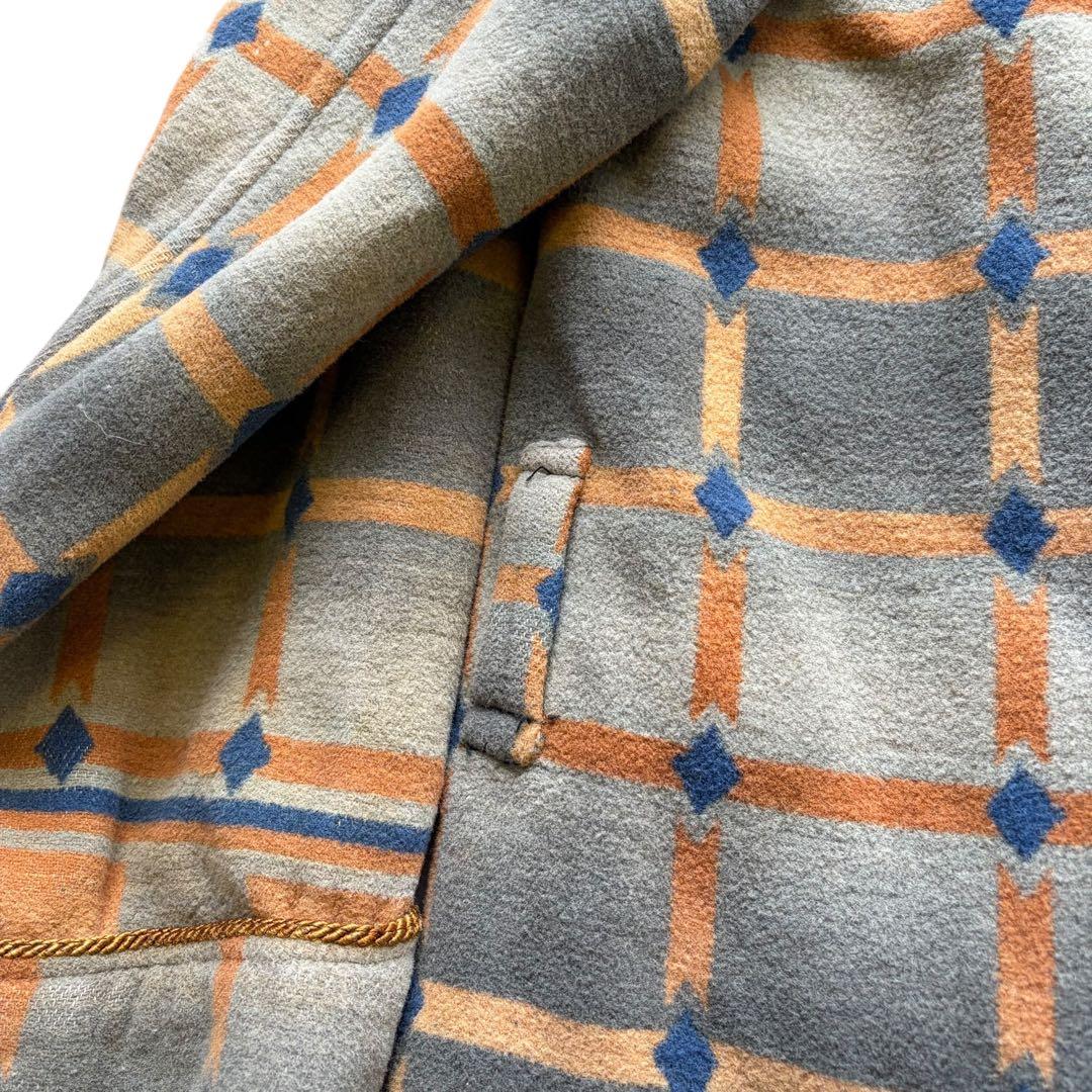 40〜50s ヴィンテージ ユーロ スモーキングコート ショールカラー ウール