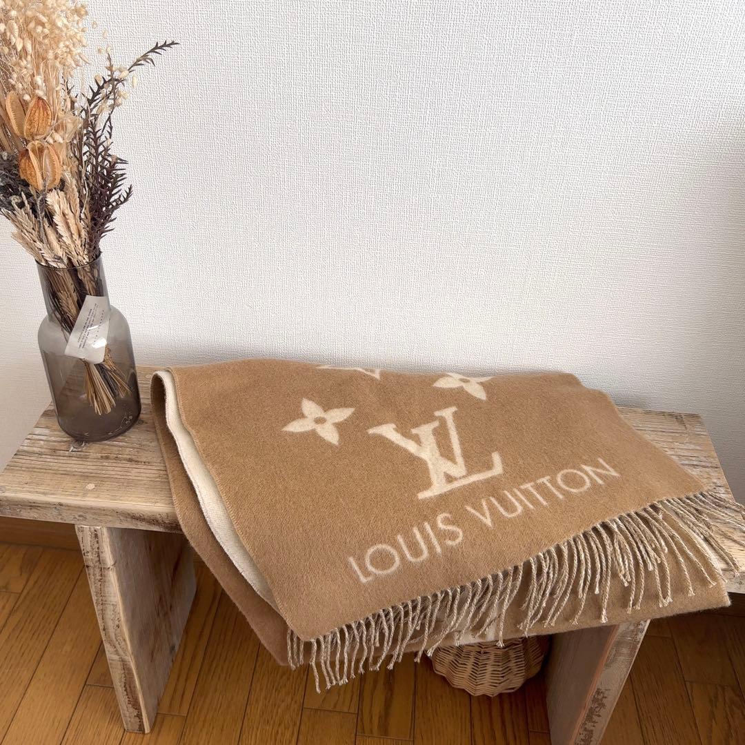 ルイヴィトン レイキャビック グラディエント カシミヤ ストール キャメル 正規