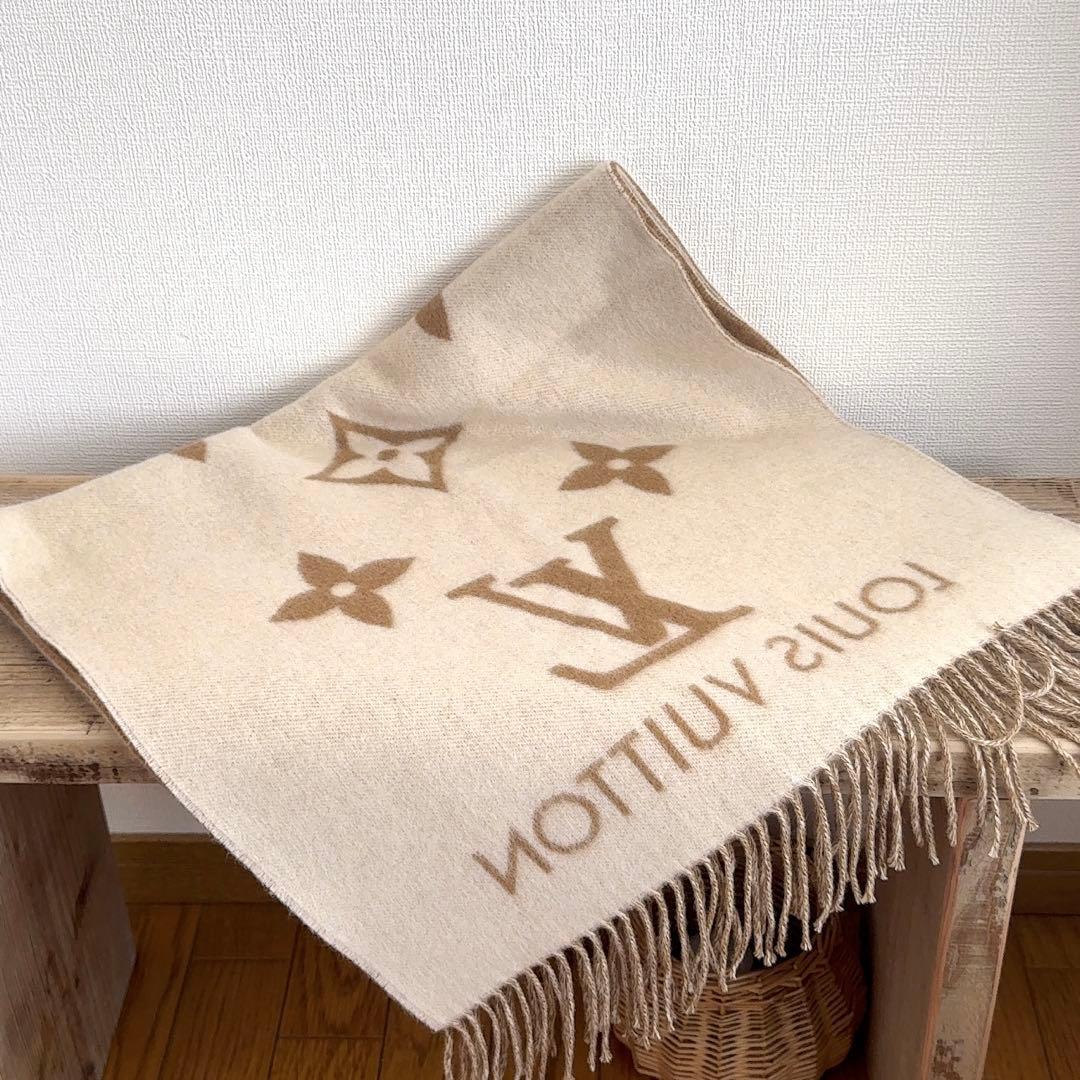 ルイヴィトン レイキャビック グラディエント カシミヤ ストール キャメル 正規