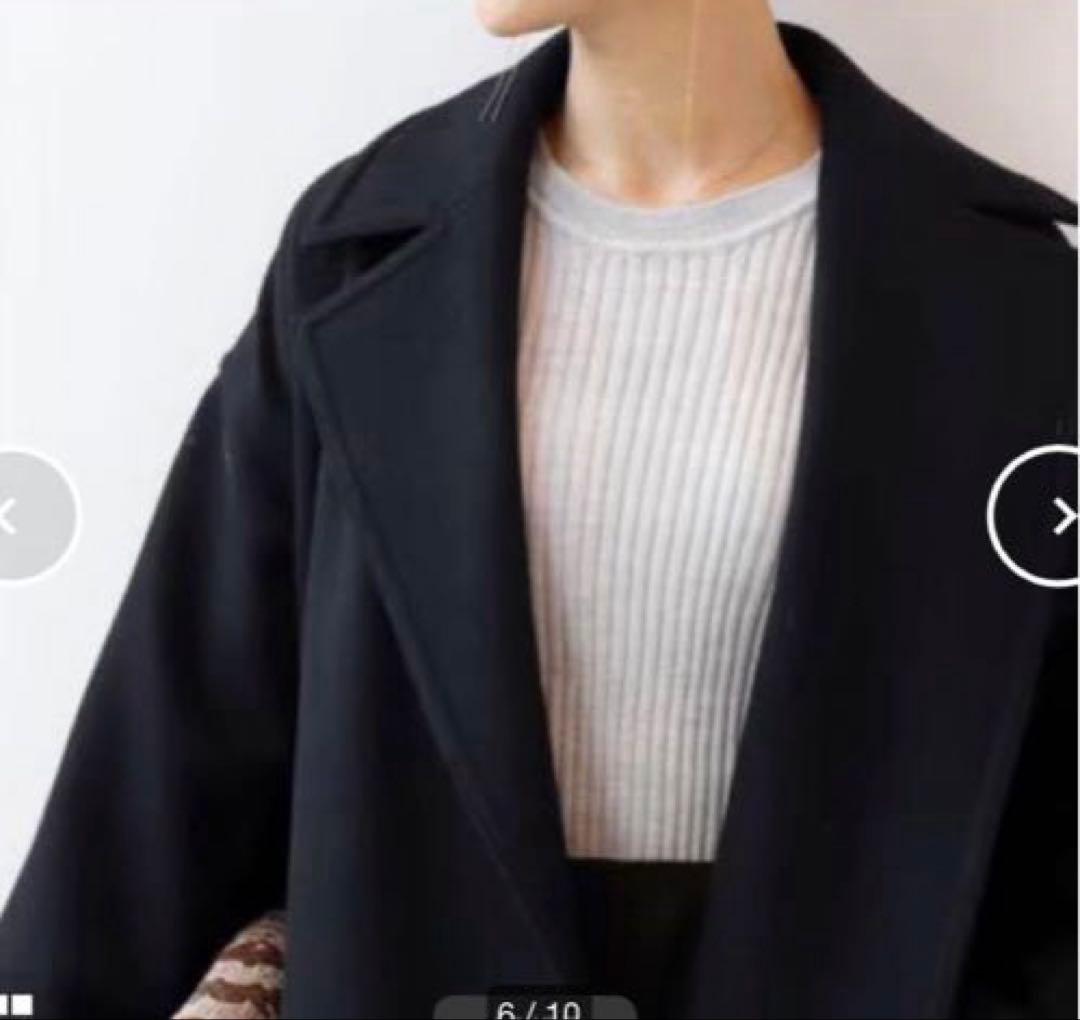 オーバーサイズ　フラット　厚手　ロングコート　ロンドントラディション