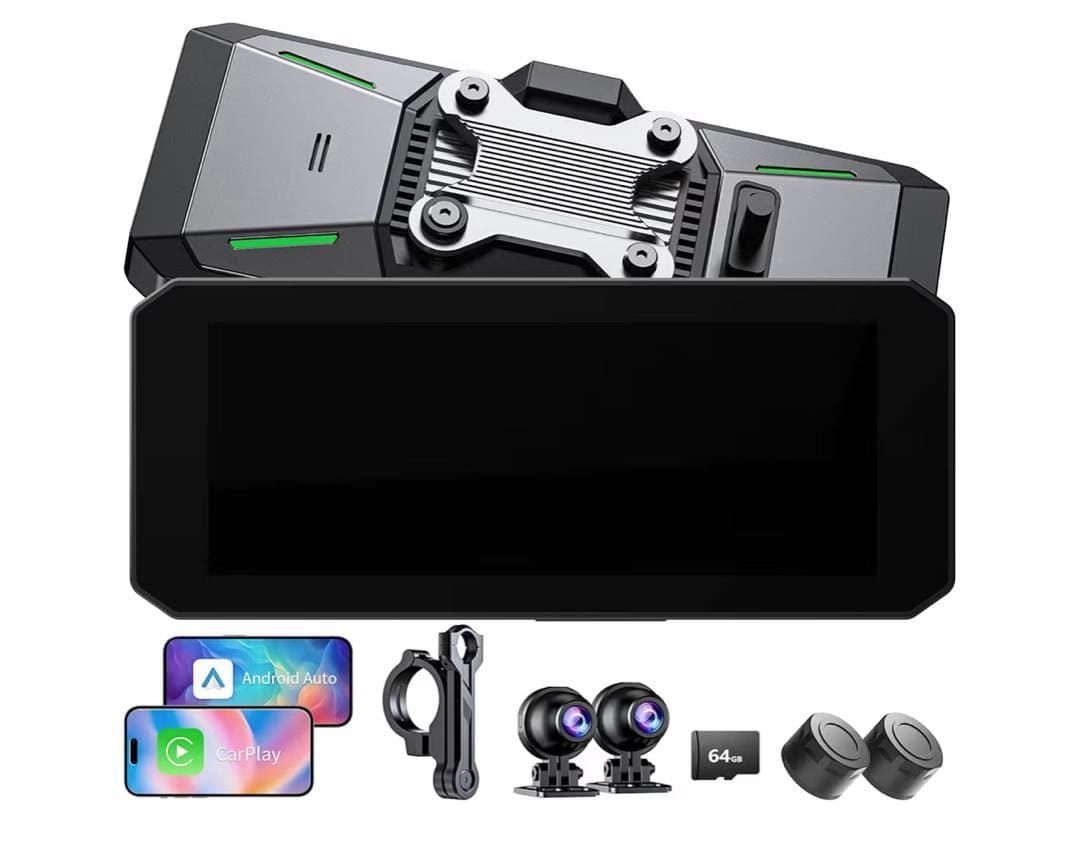 バイク用ドライブレコーダーCarPlay Android Auto対応 多機能