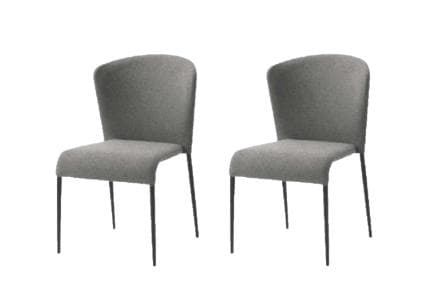 モデル展示 未使用品 ダイニングチェア２脚セット グレー布地 CHERRY