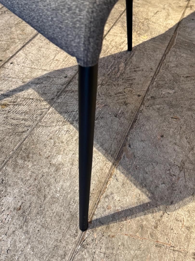 モデル展示 未使用品 ダイニングチェア２脚セット グレー布地 CHERRY