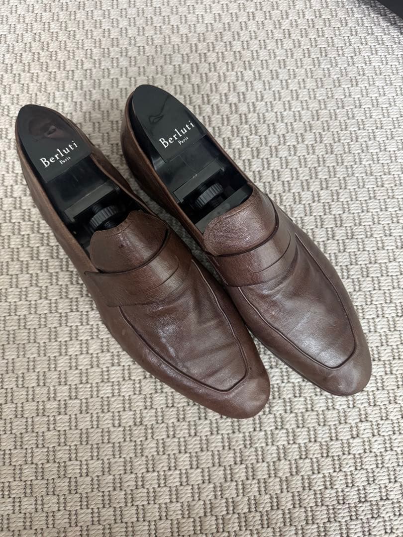 カンガルースキン　Bertulli ブラウンレザー ローファー 9