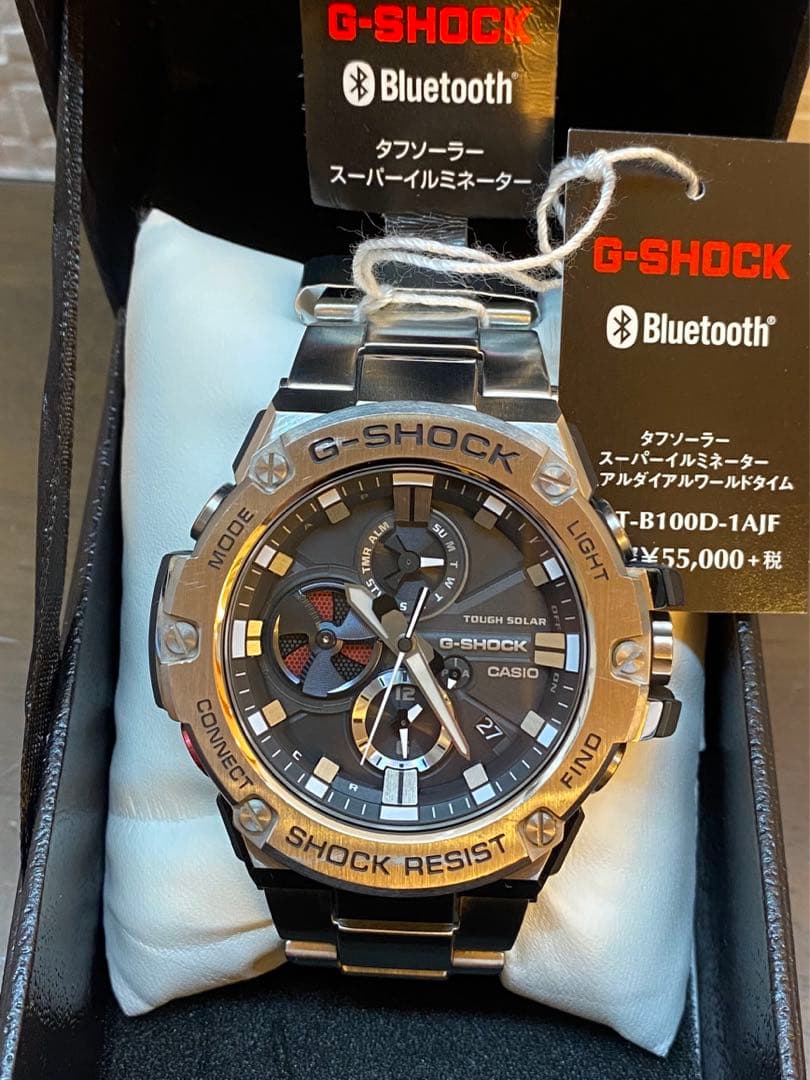 【コマ付極美品】G-SHOCK GST-B100D-1AJF Bluetooth
