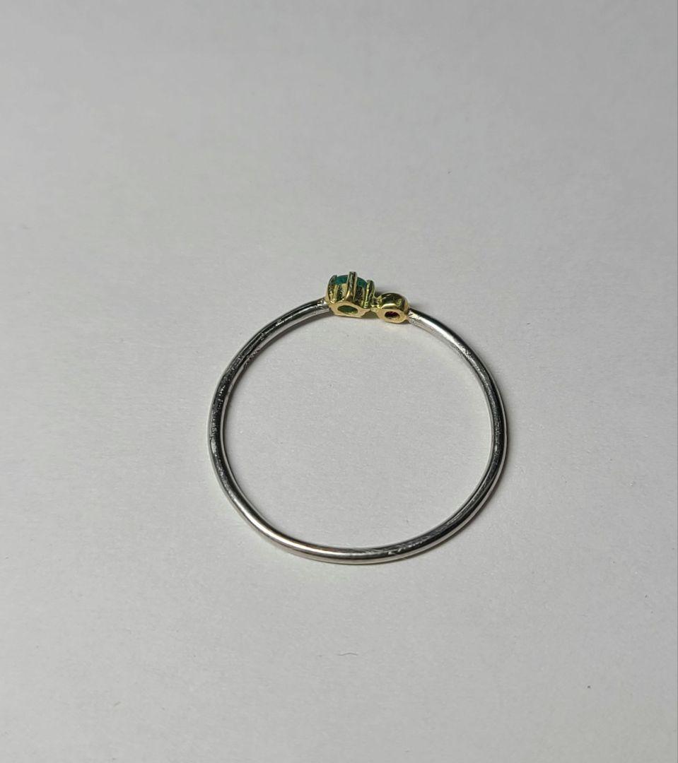 ★バターリャパライバトルマリン&アヤナスピネル18金&Ptリング★