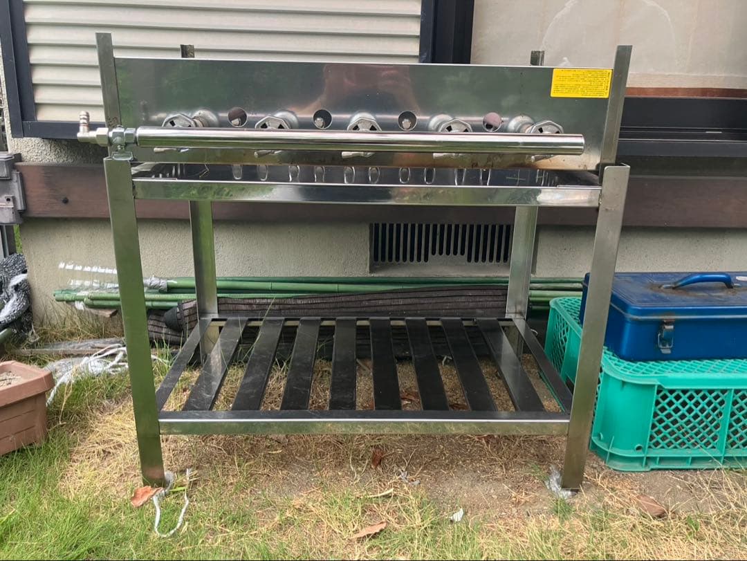 業務用 鉄板ガス台付きセット