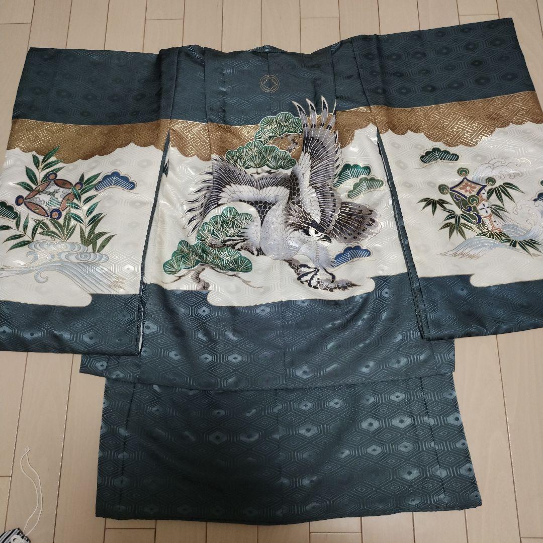 ★男児 5才七五三 ステキなグレー お着物、羽織 袴他 一式