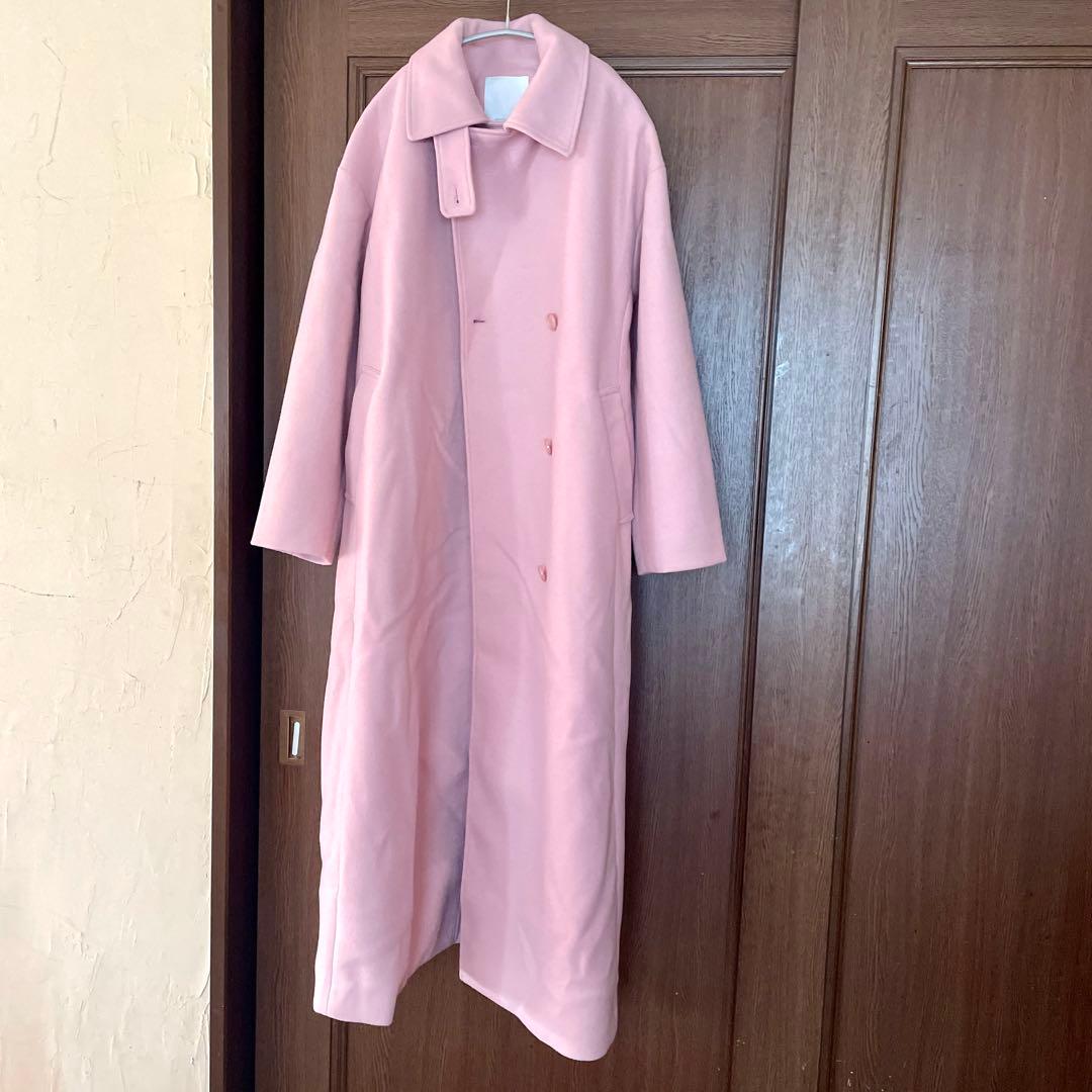新品未使用タグ付き MERCURY DUO ステンカラーロングコート ピンク M