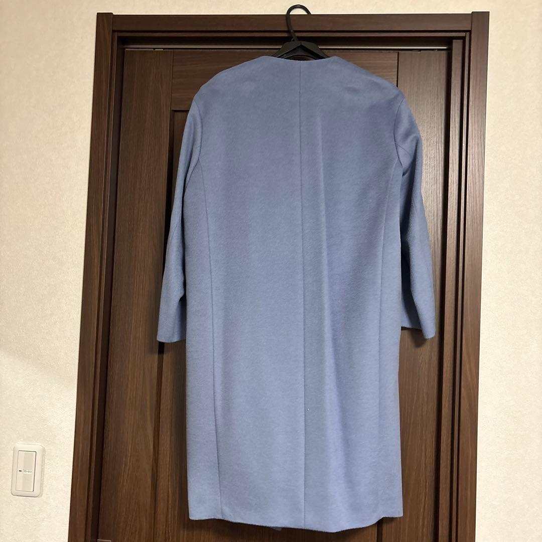 23区 ウール　アンゴラ　ビーバーコート ブルー