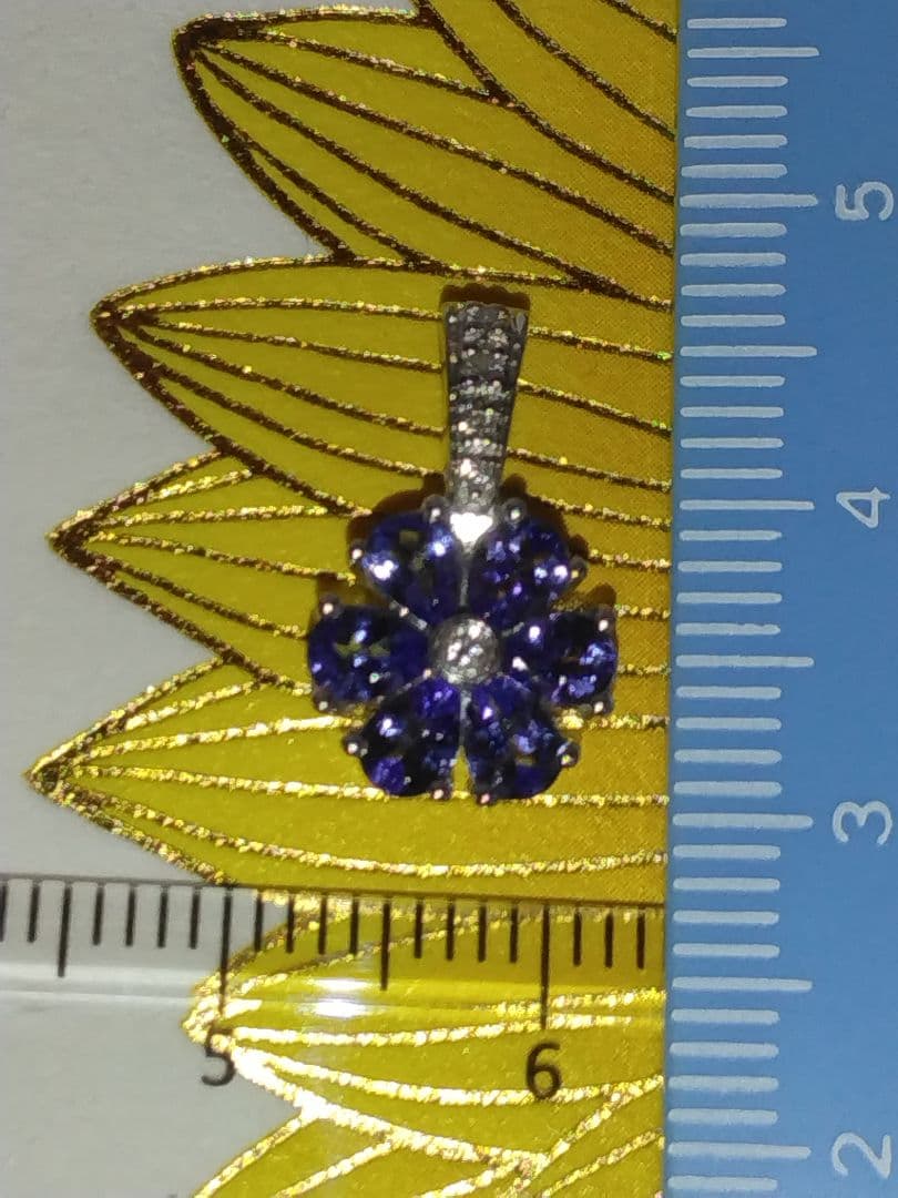 ジュエリーマキk18WGタンザナイトダイヤモンドペンダントトップ