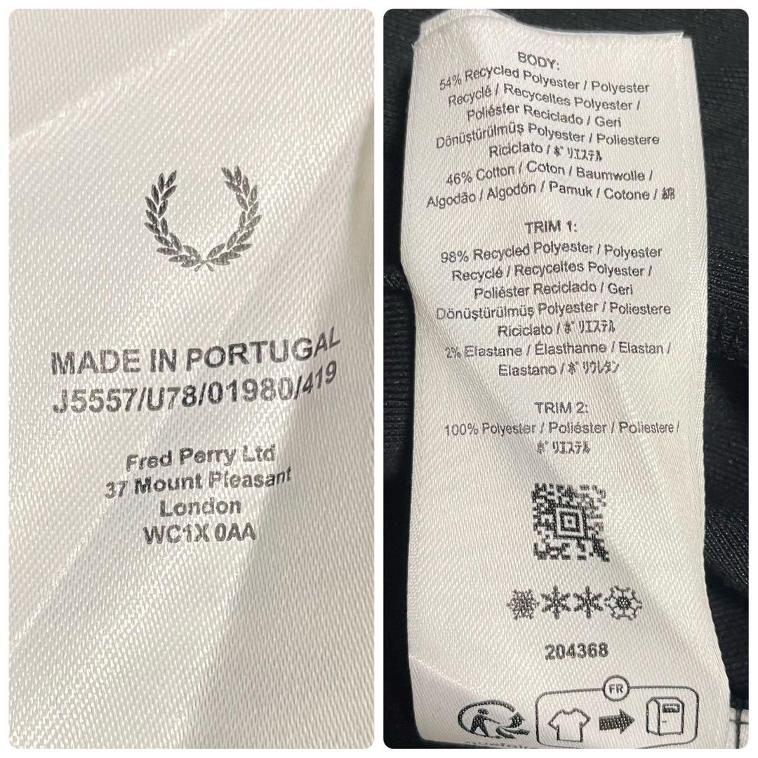 美品　FRED PERRY トラックジャケット　ジャージ　月桂樹　刺繍　黒