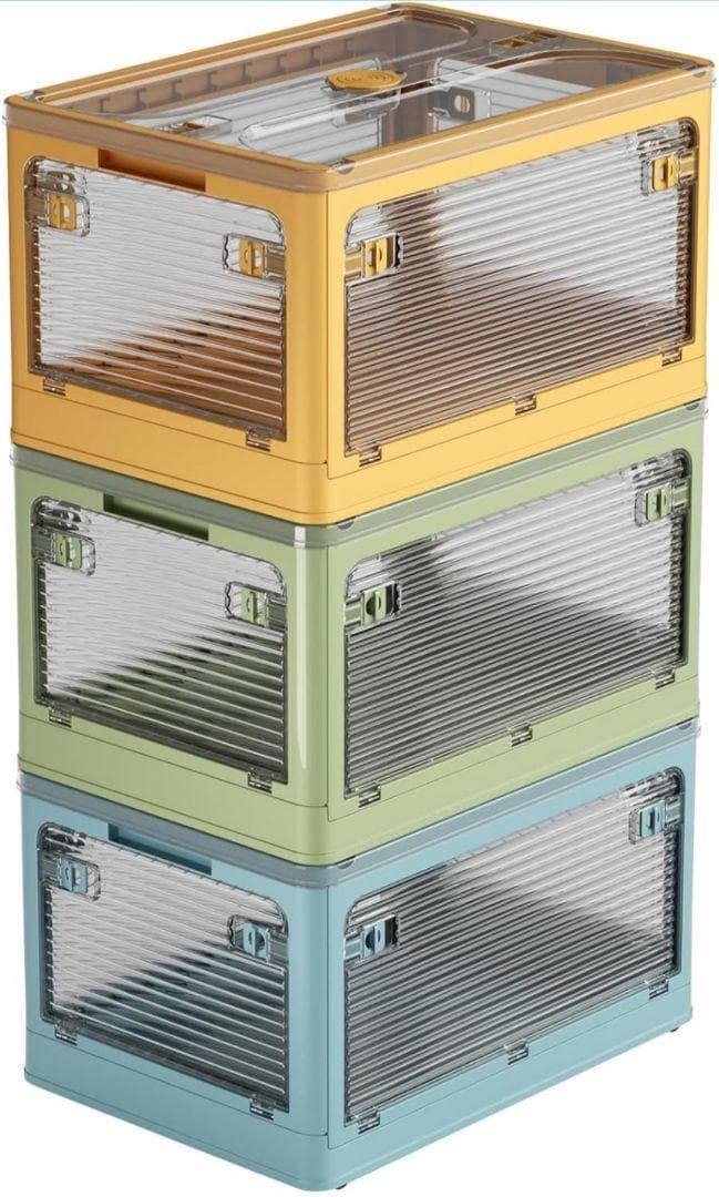 新品✨ 収納ケース 3個セット XL 蓋つき 折りたたみコンテナ 大容量